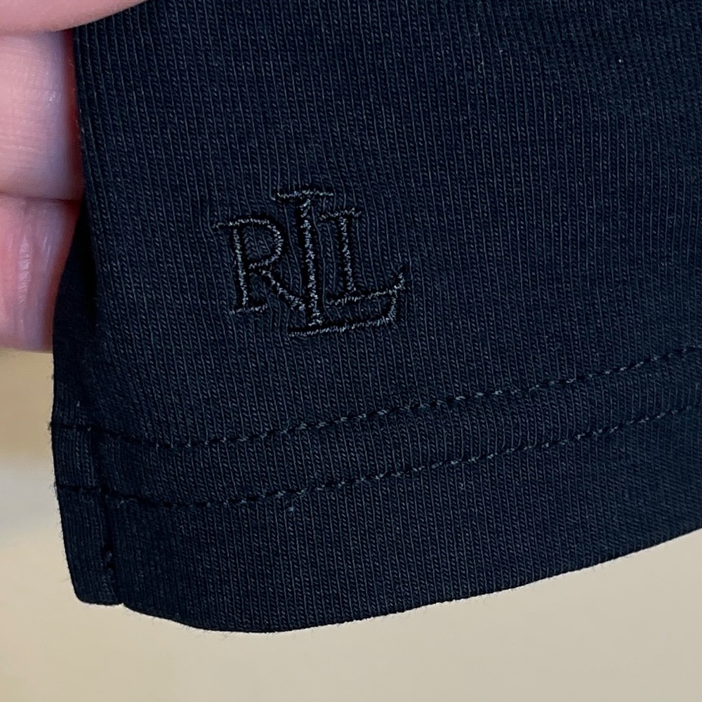 Ralph Lauren Purple Label Black Boatneck Short Sleeve Top - Picture 3 of 8